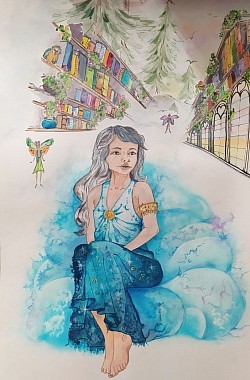Reine lliarenilde du pays des livres, sa maladie risque de détruire tous led livres d'enfants et de contes.