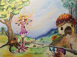 Fée racines maison champignon magie