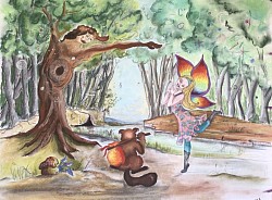 Fée magie arbres castor rivière