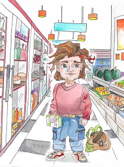 Jimmy abandonné livre supermarché